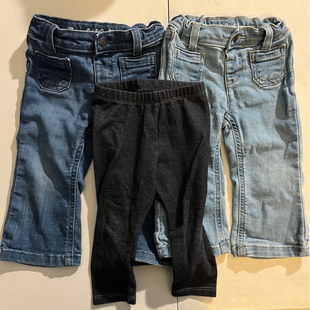 Cat & Jack Kids Blue and Jeggings Trio